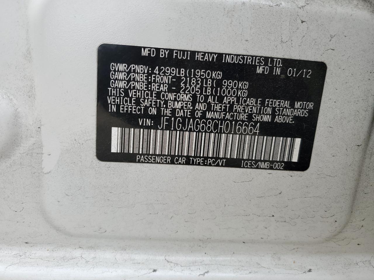 2012 Subaru Impreza - Image 15