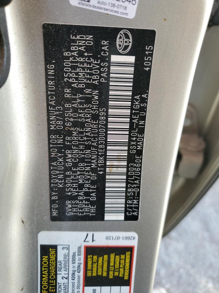 VIN 4T1BK1EB3DU070895 2013 TOYOTA AVALON no.12