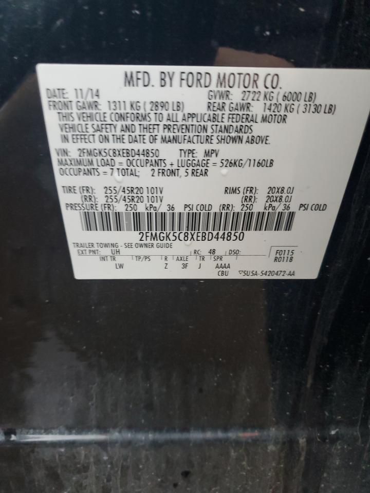 VIN 2FMGK5C8XEBD44850 2014 FORD FLEX no.13