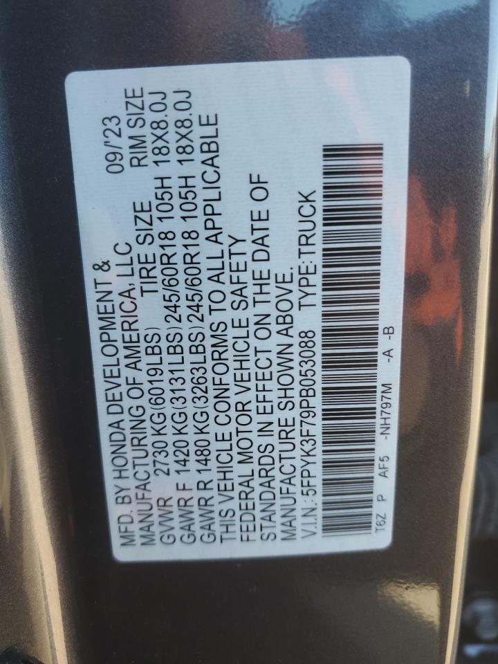 5FPYK3F79PB053088 2023 HONDA RIDGELINE - Image 12