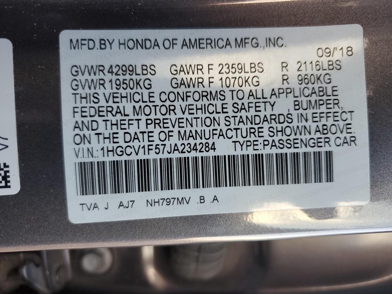2018 Honda Accord - Image 12