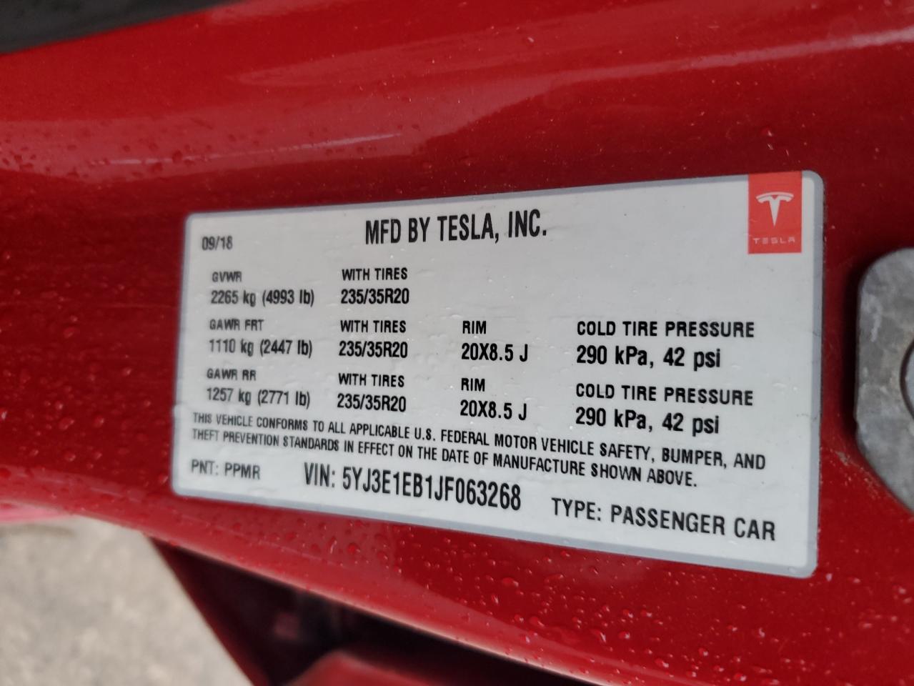 5YJ3E1EB1JF063268 2018 TESLA MODEL 3 - Image 14