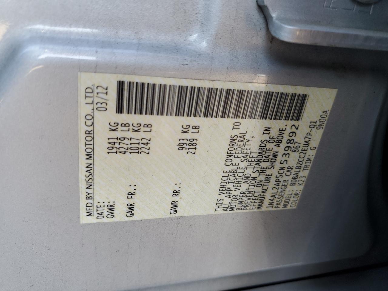 2012 Nissan Altima - Image 12
