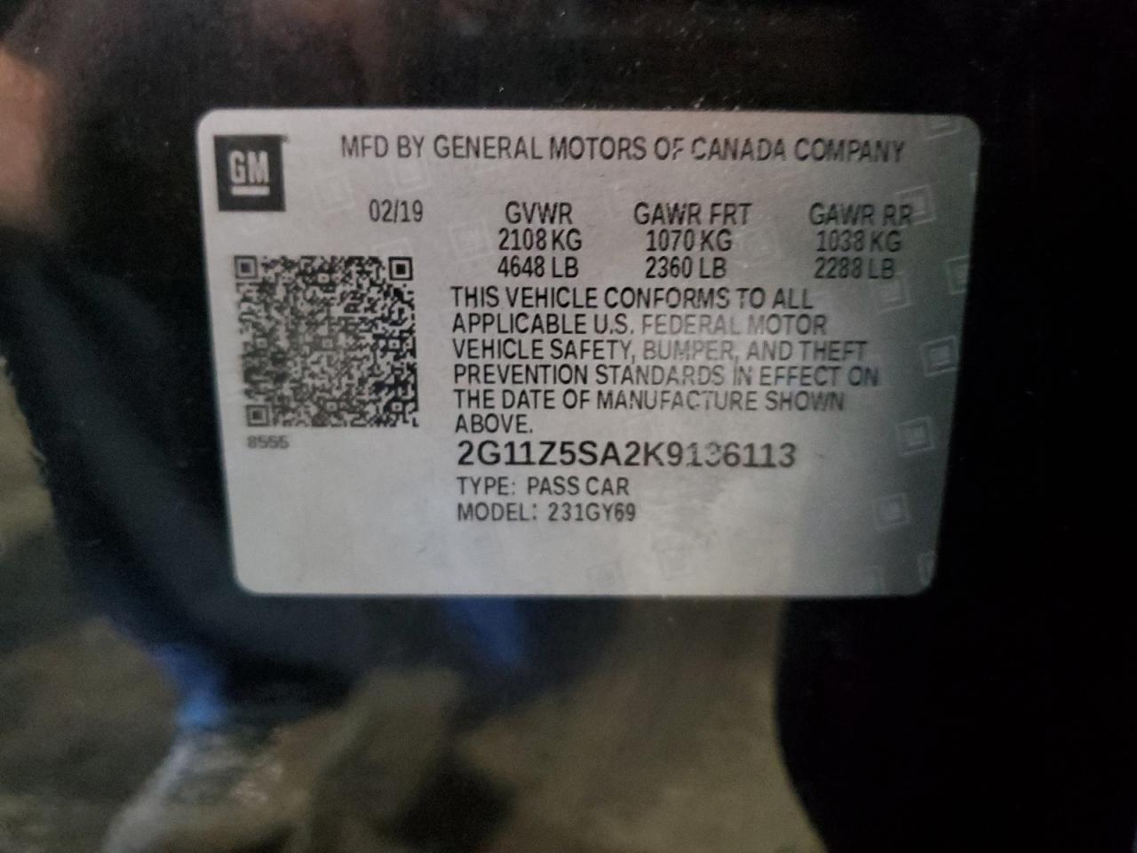 2019 Chevrolet Impala - Image 12