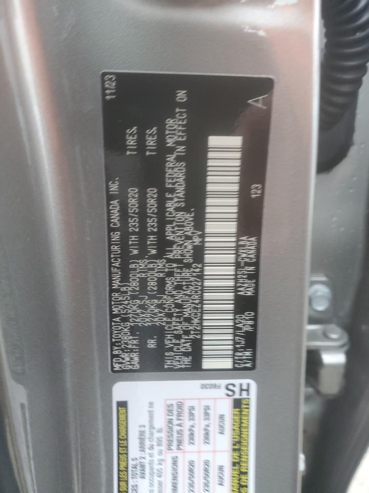 2024 Lexus Nx 350H Base VIN: 2T2HKCEZ4RC027142 Lot: 80213104