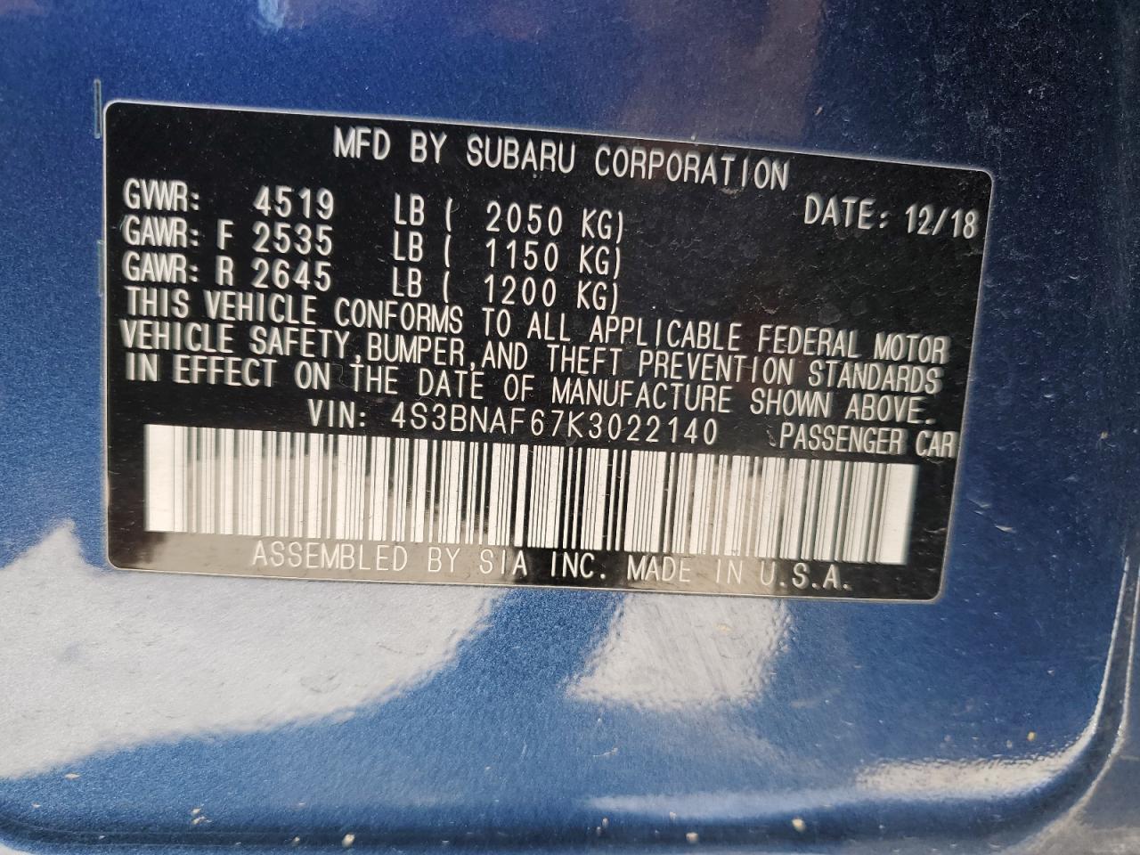 2019 Subaru Legacy - Image 12
