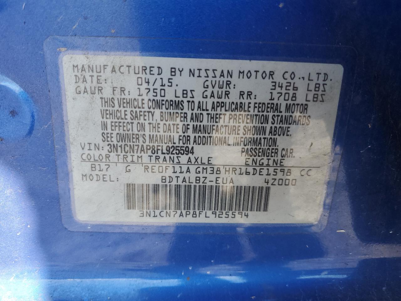 2015 Nissan Versa - Image 12