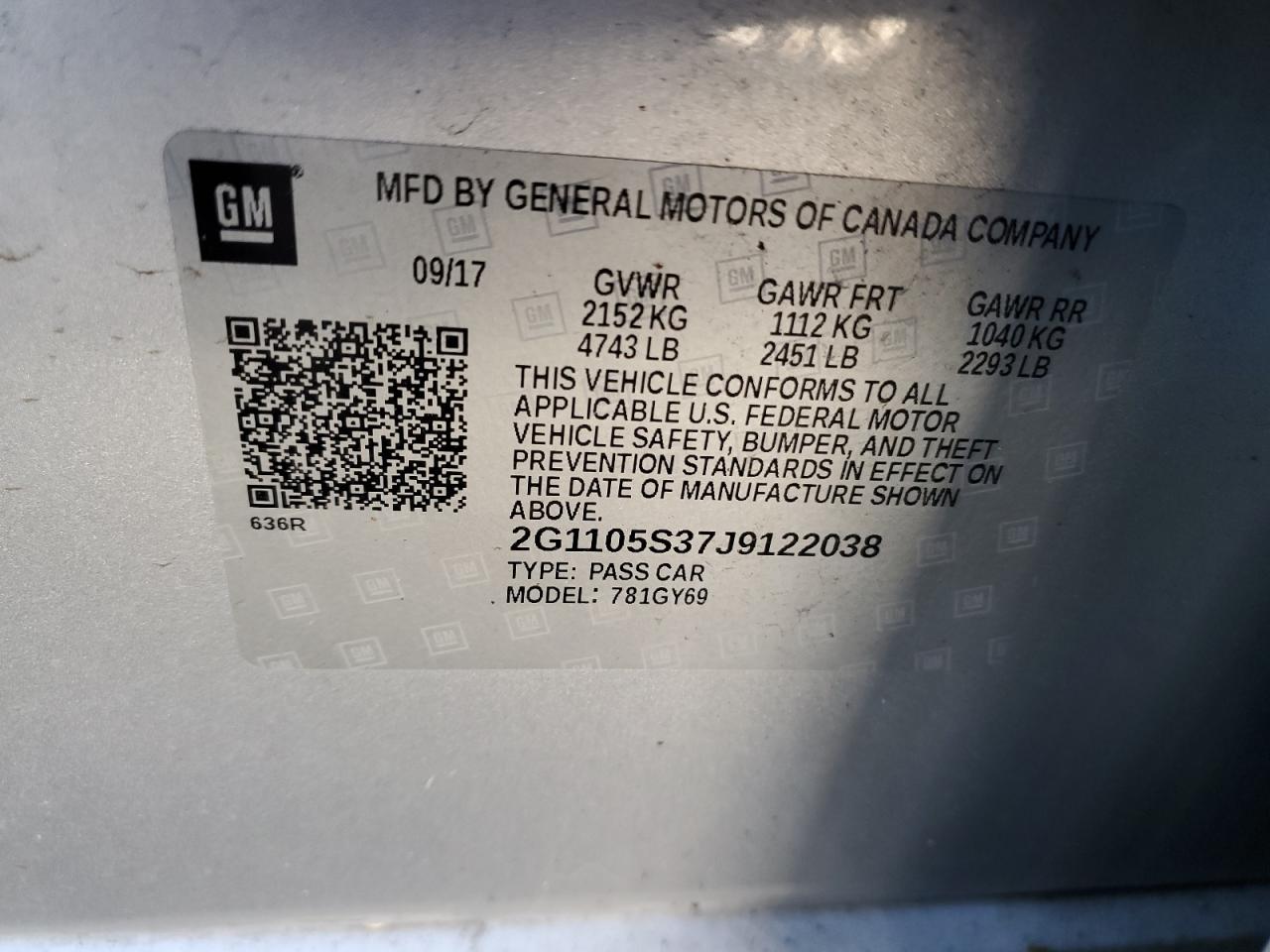 2018 Chevrolet Impala - Image 13