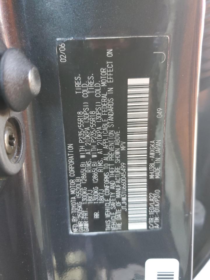 2006 Lexus Rx 400 VIN: JTJHW31U660045499 Lot: 66047385