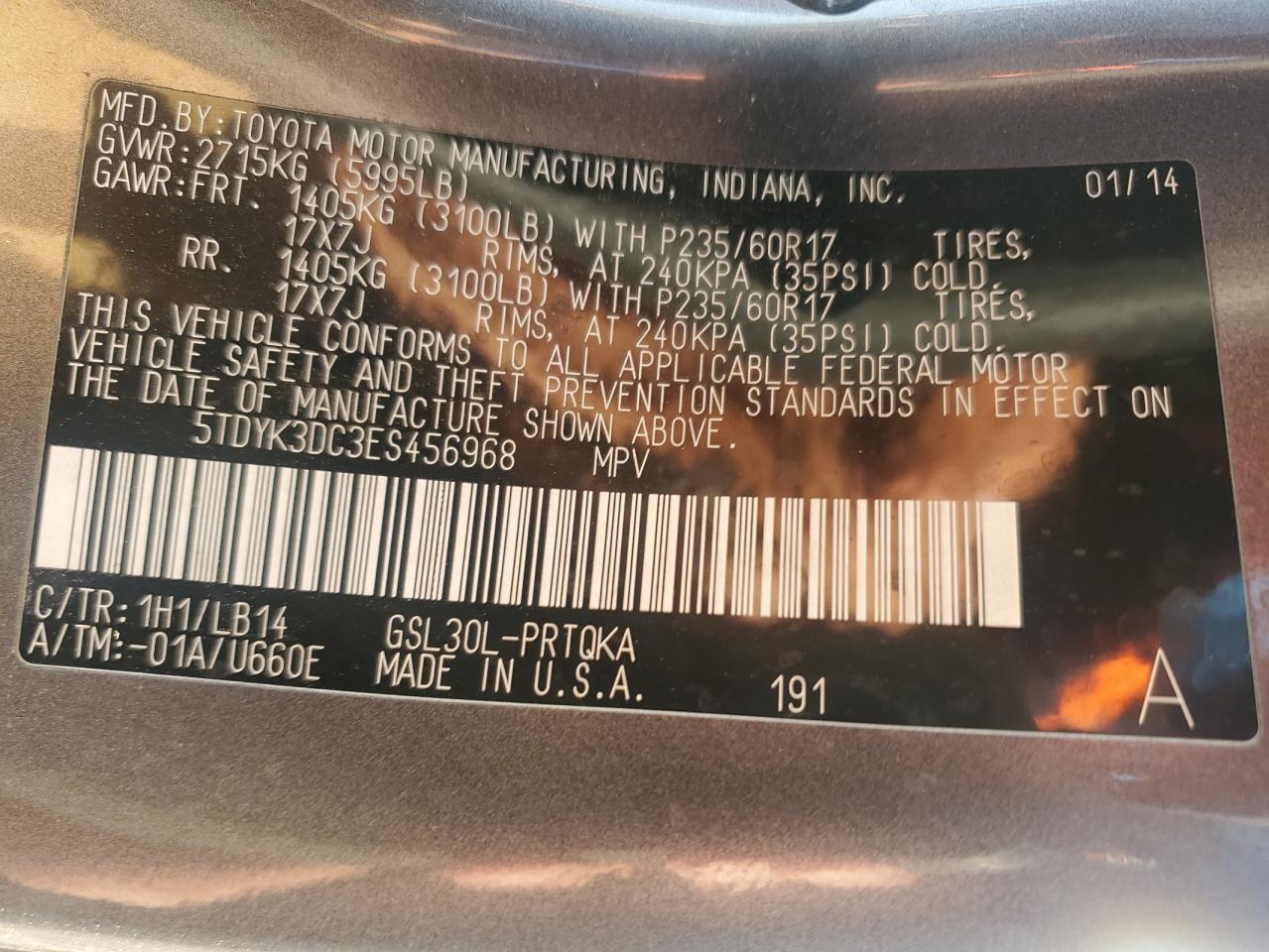 2014 Toyota Sienna - Image 13