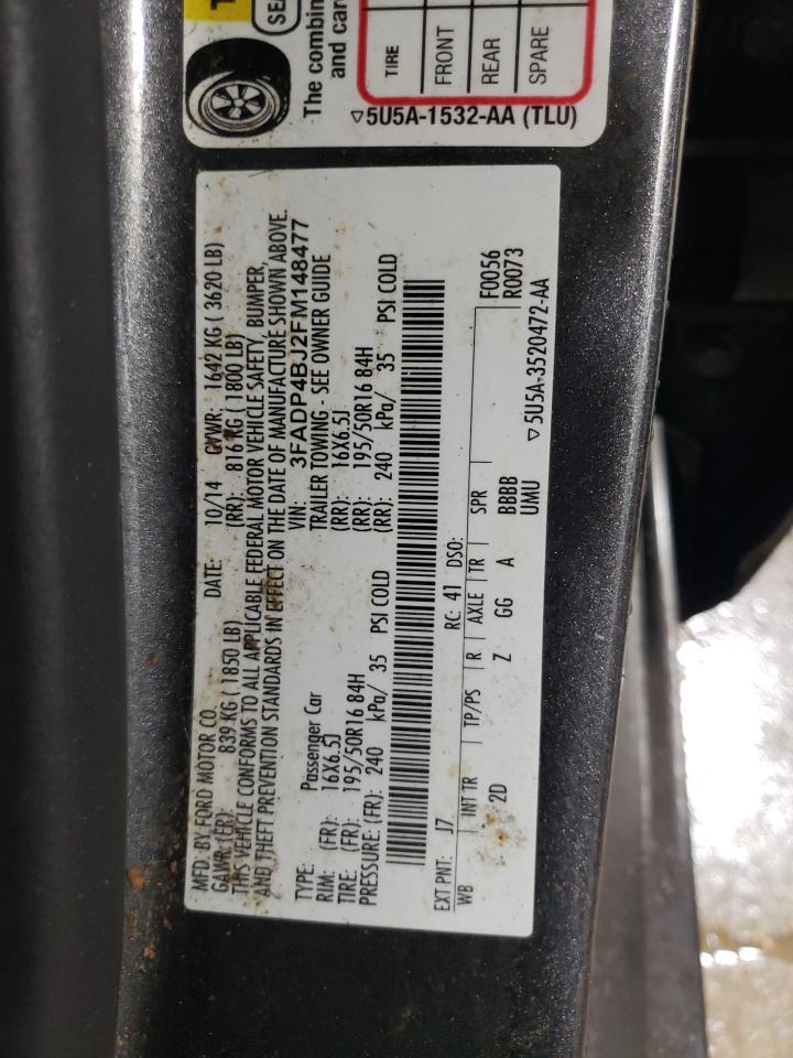 2015 Ford Fiesta Se VIN: 3FADP4BJ2FM148477 Lot: 78094284