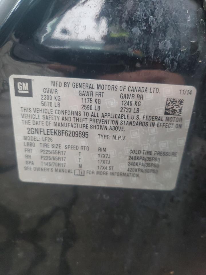 2015 Chevrolet Equinox Ls VIN: 2GNFLEEK8F6209695 Lot: 80673504