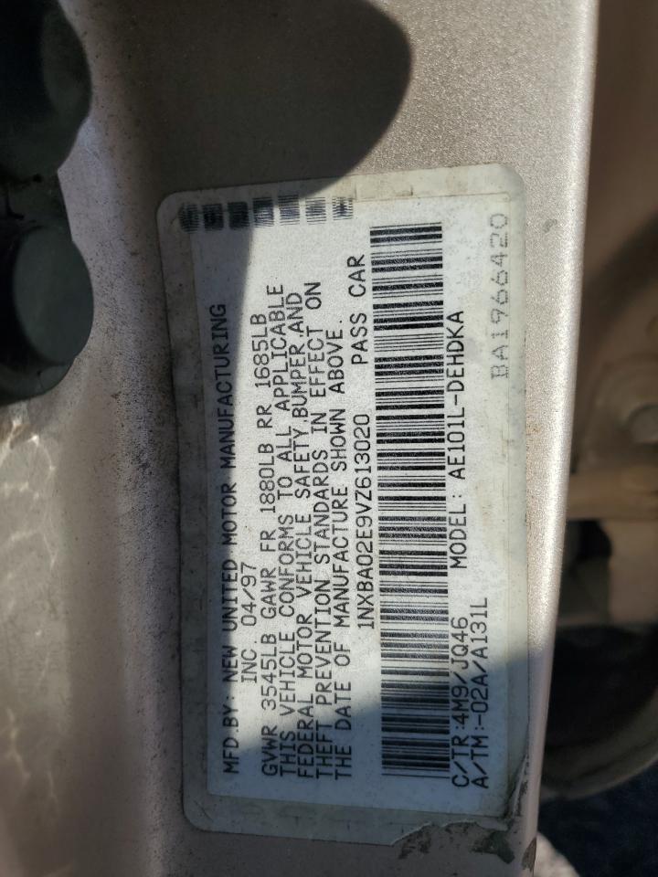 1997 Toyota Corolla Base VIN: 1NXBA02E9VZ613020 Lot: 82120114