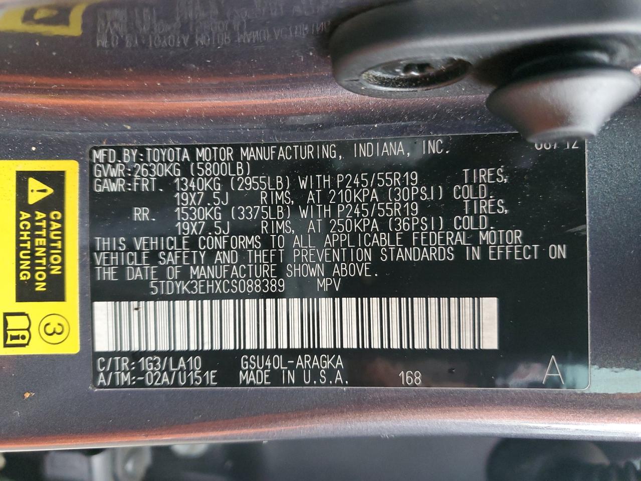 2012 Toyota Highlander - Image 13