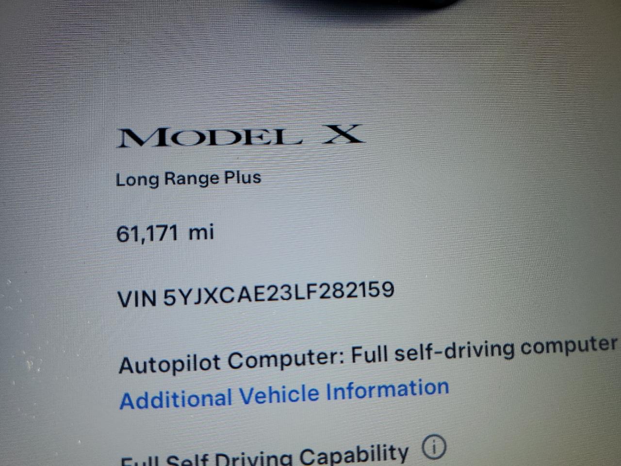 VIN 5YJXCAE23LF282159 2020 TESLA MODEL X no.9