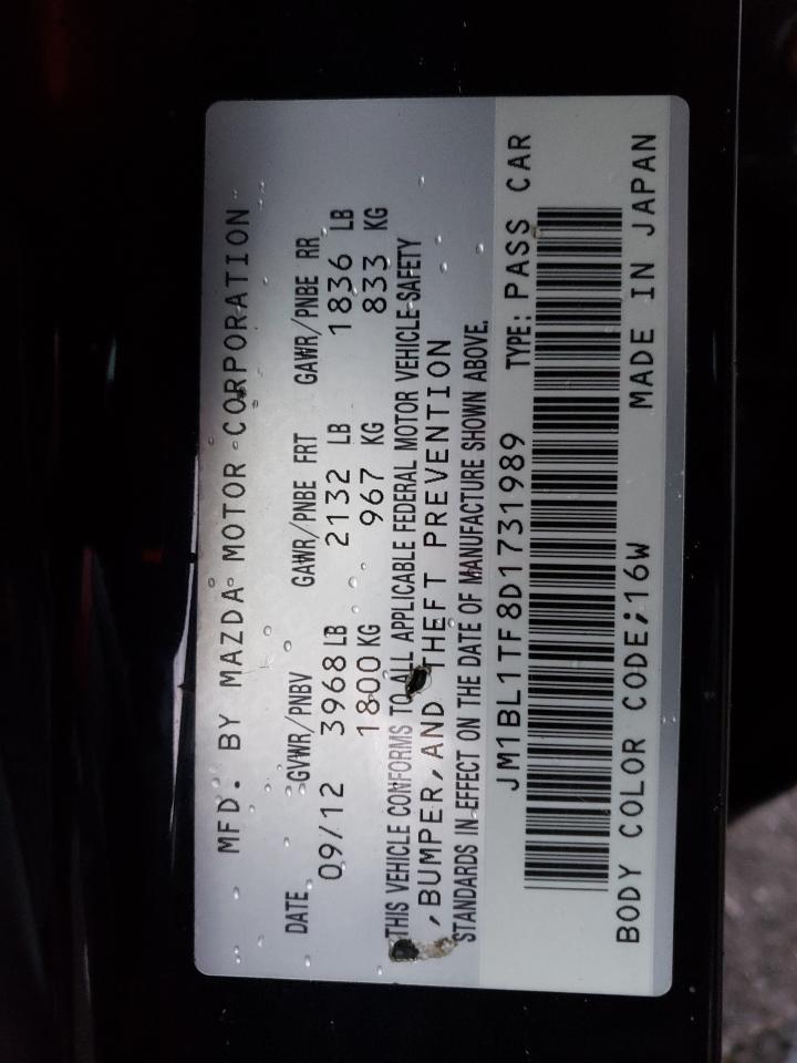 2013 Mazda 3 I VIN: JM1BL1TF8D1731989 Lot: 81885604