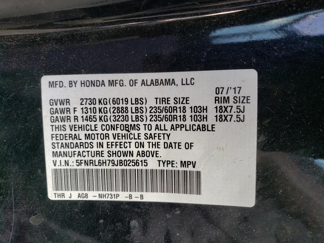 2018 Honda Odyssey - Image 14