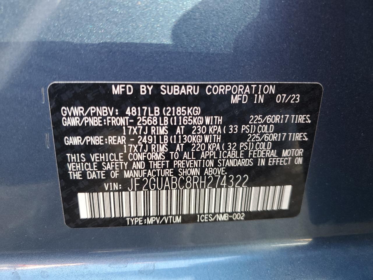 2024 Subaru XV - Image 12
