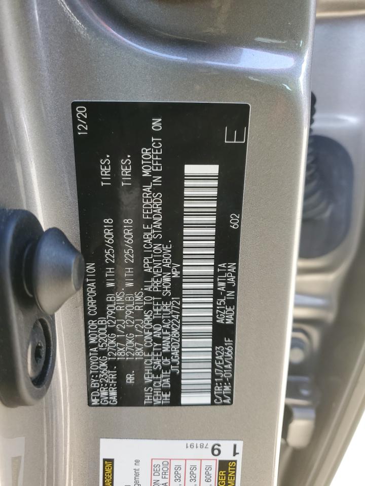 2021 Lexus Nx 300 Base VIN: JTJGARDZ8M2247721 Lot: 78776294