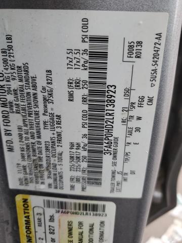 3FA6P0HD2LR138923 Ford Fusion SE 12