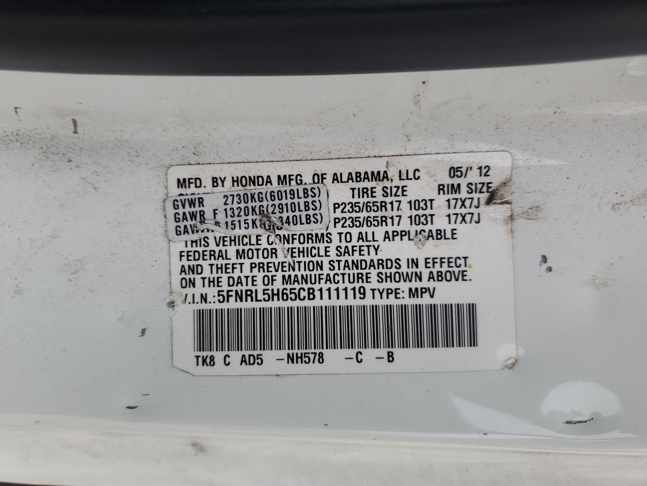 2012 Honda Odyssey - Image 14