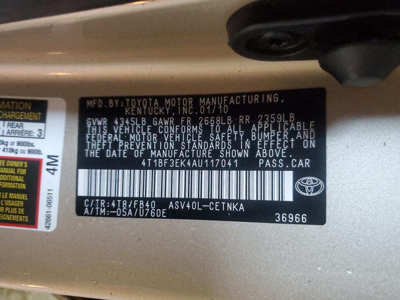 2010 Toyota Camry - Image 12