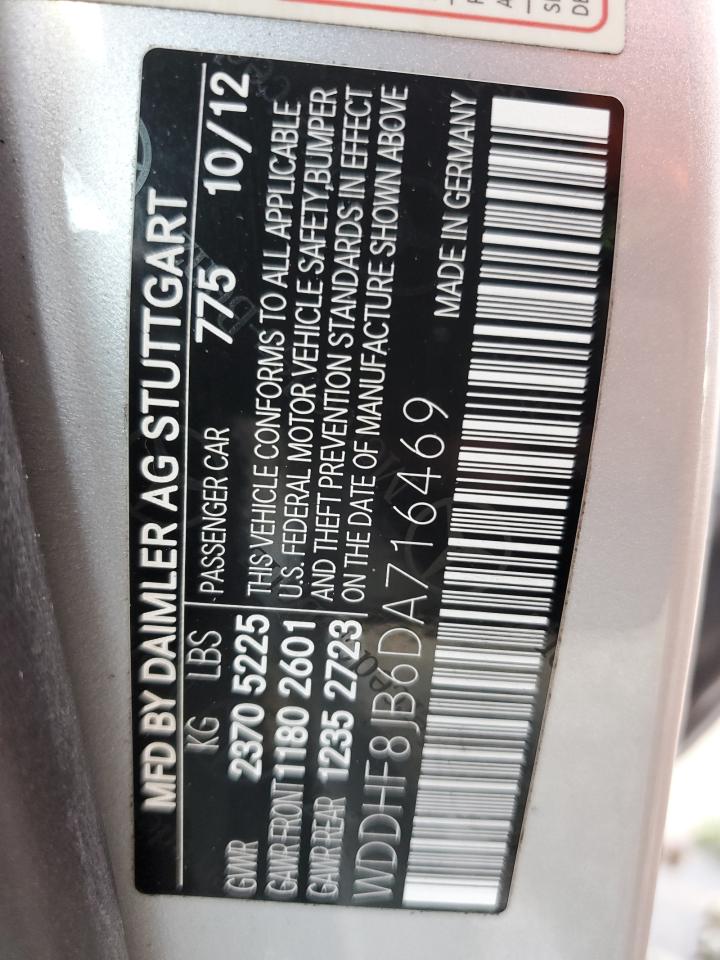 2013 Mercedes-Benz E 350 4Matic VIN: WDDHF8JB6DA716469 Lot: 80994294