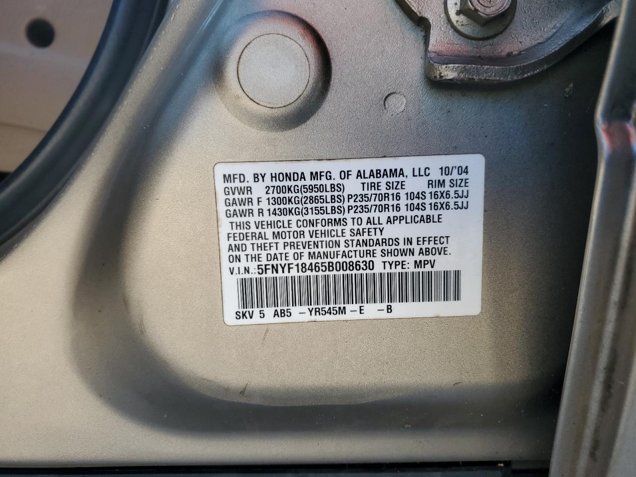 2005 Honda Pilot - Image 14