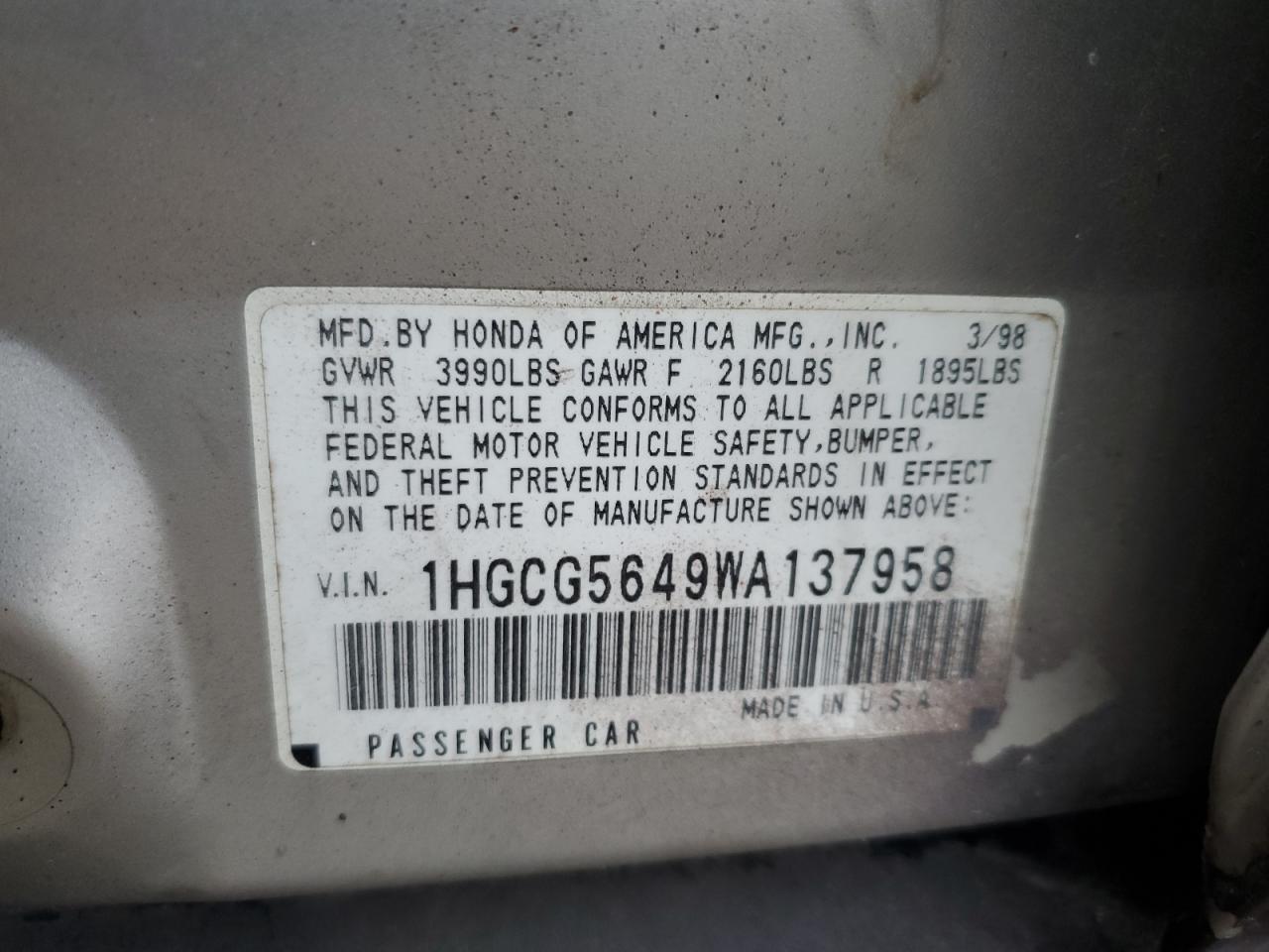 1998 Honda Accord - Image 14