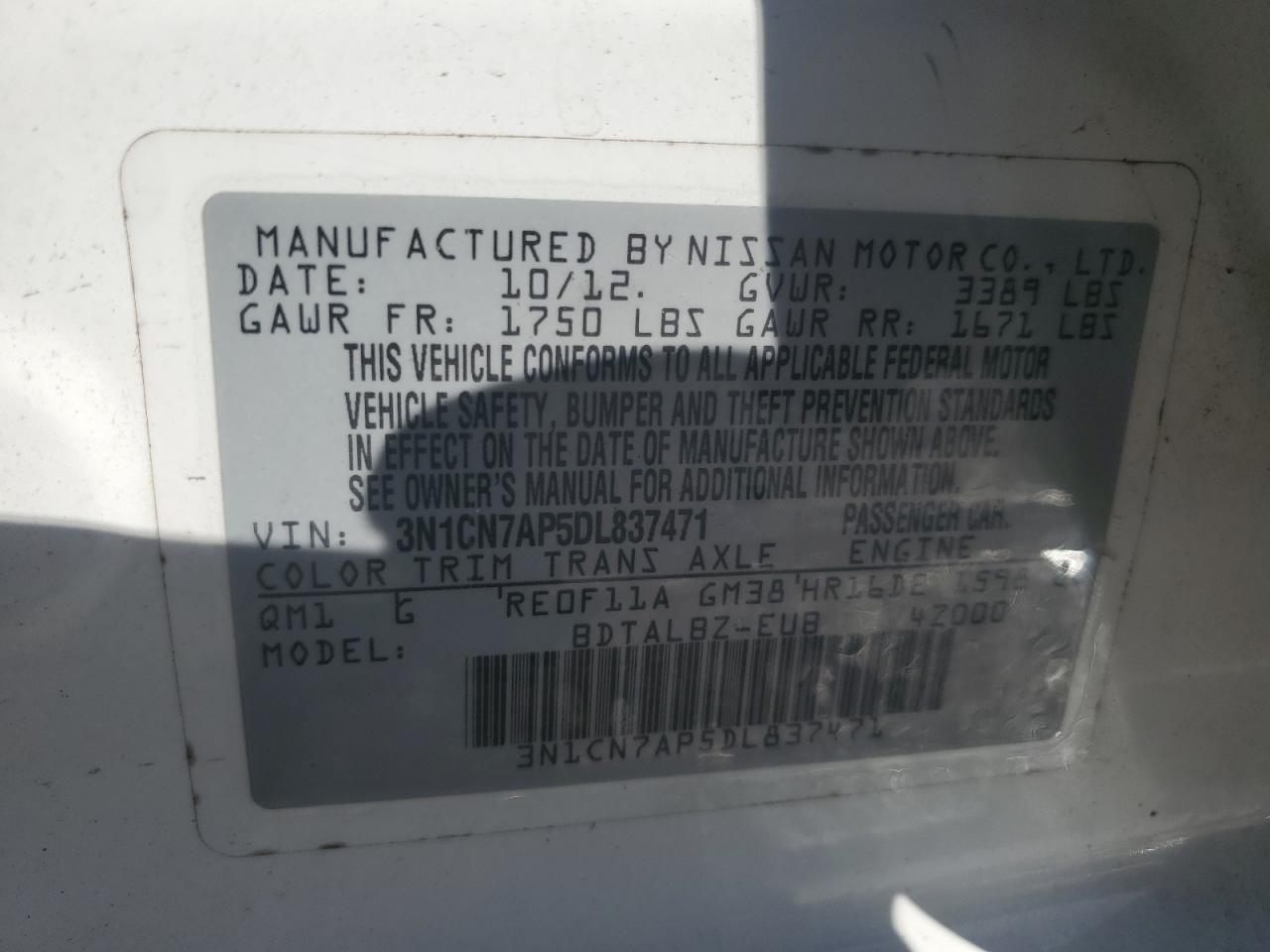 2013 Nissan Versa - Image 13