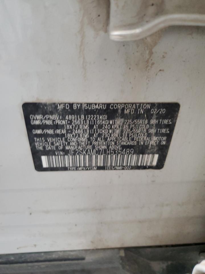2020 Subaru Forester Sport VIN: JF2SKAMC7LH535489 Lot: 81691884