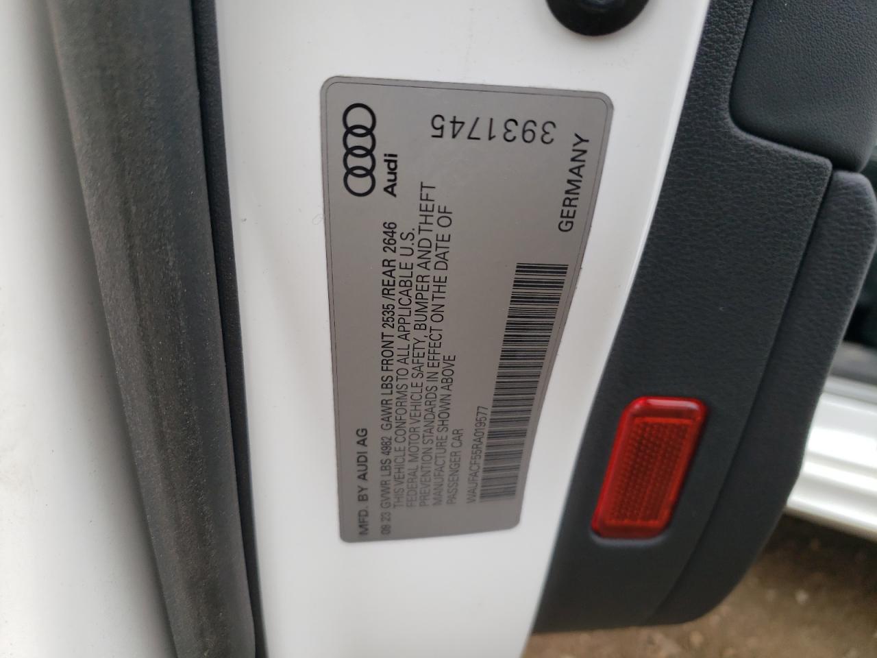 2024 Audi A5 Premium Plus 45 VIN: WAUFACF55RA019577 Lot: 91612775