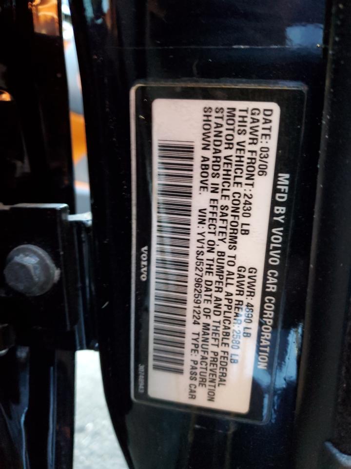 2006 Volvo V70 R VIN: YV1SJ527962591224 Lot: 89839865