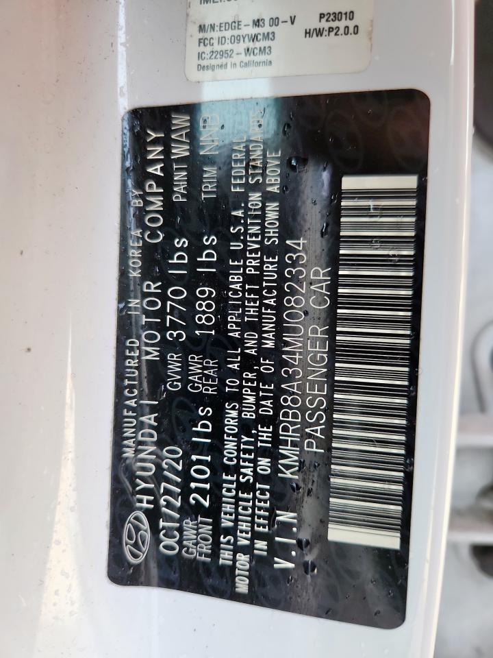 2021 Hyundai Venue Se VIN: KMHRB8A34MU082334 Lot: 93273015