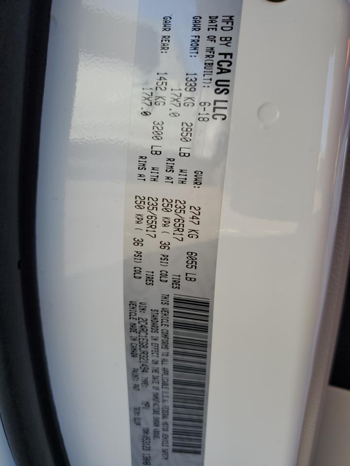 2018 Chrysler Pacifica Touring L Plus VIN: 2C4RC1EG8JR321494 Lot: 91237305