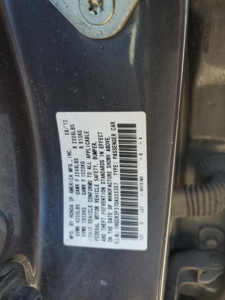 2013 Honda Accord Lx VIN: 1HGCR2F37DA005357 Lot: 93191975