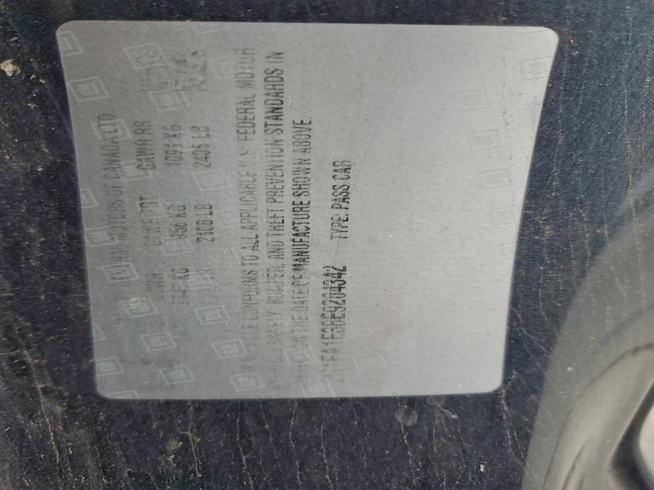 2014 Chevrolet Camaro Ls VIN: 2G1FA1E38E9204342 Lot: 94379055