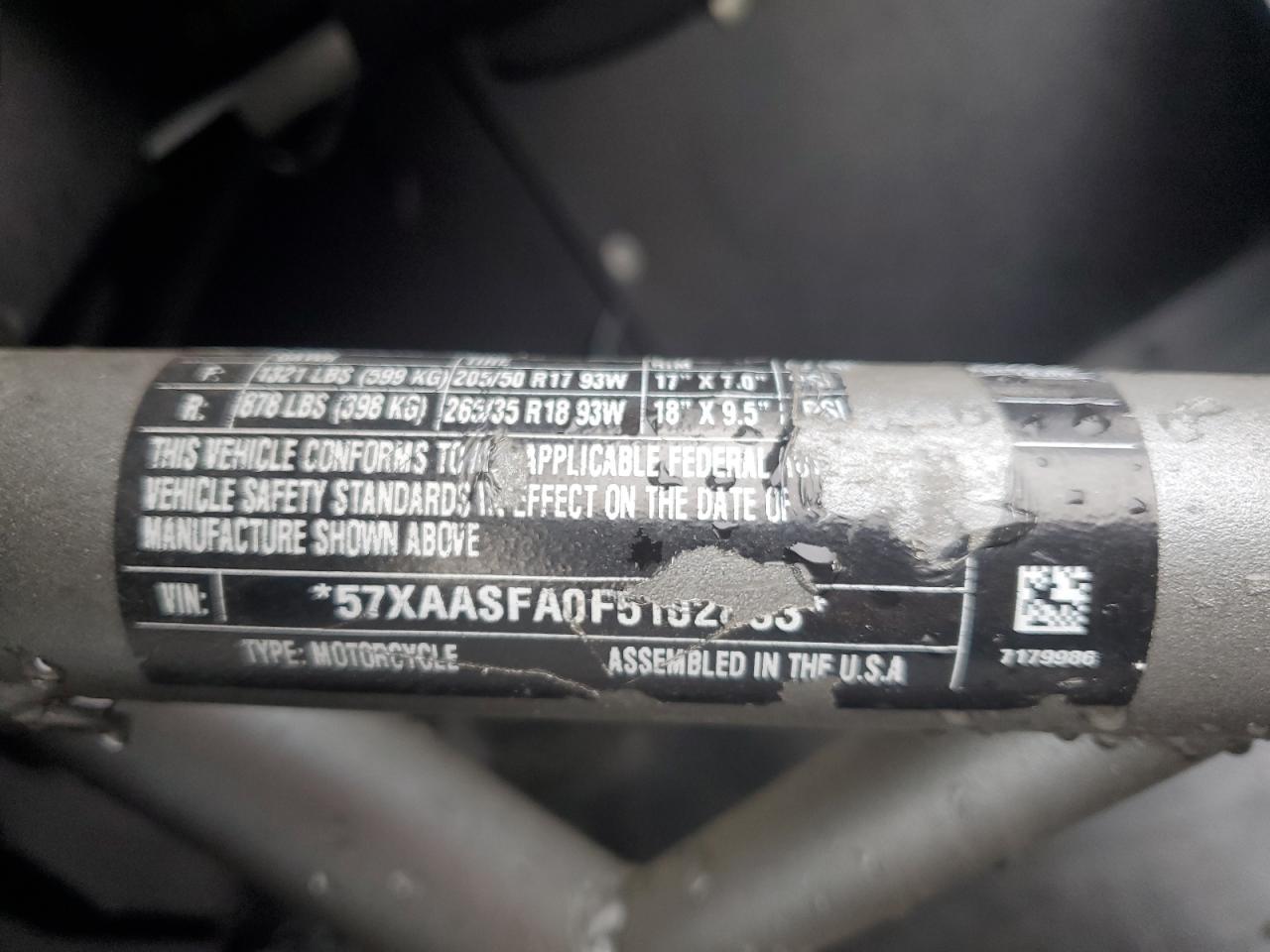 2015 Polaris Slingshot VIN: 57XAASFA0F5102883 Lot: 93434005