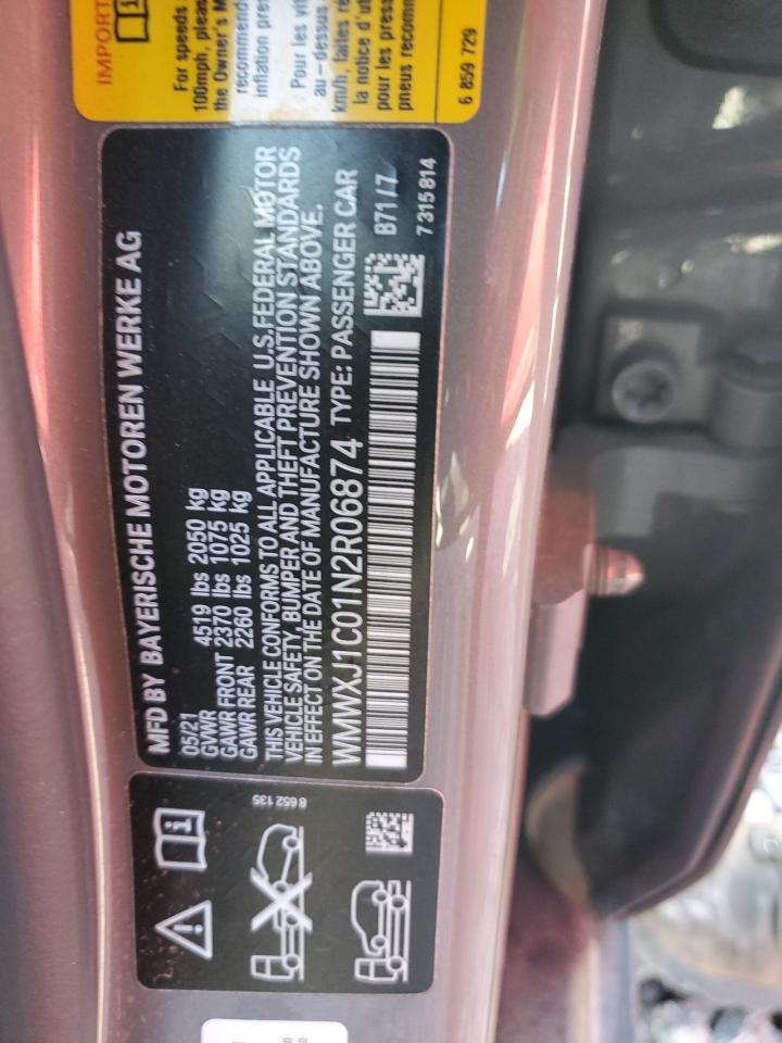 2022 Mini Cooper S Clubman All4 VIN: WMWXJ1C01N2R06874 Lot: 91840505