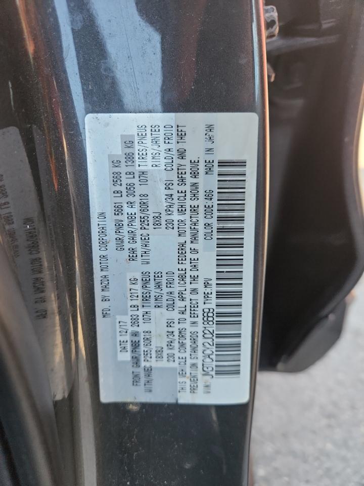 2018 Mazda Cx-9 Touring VIN: JM3TCACY2J0218669 Lot: 91007765