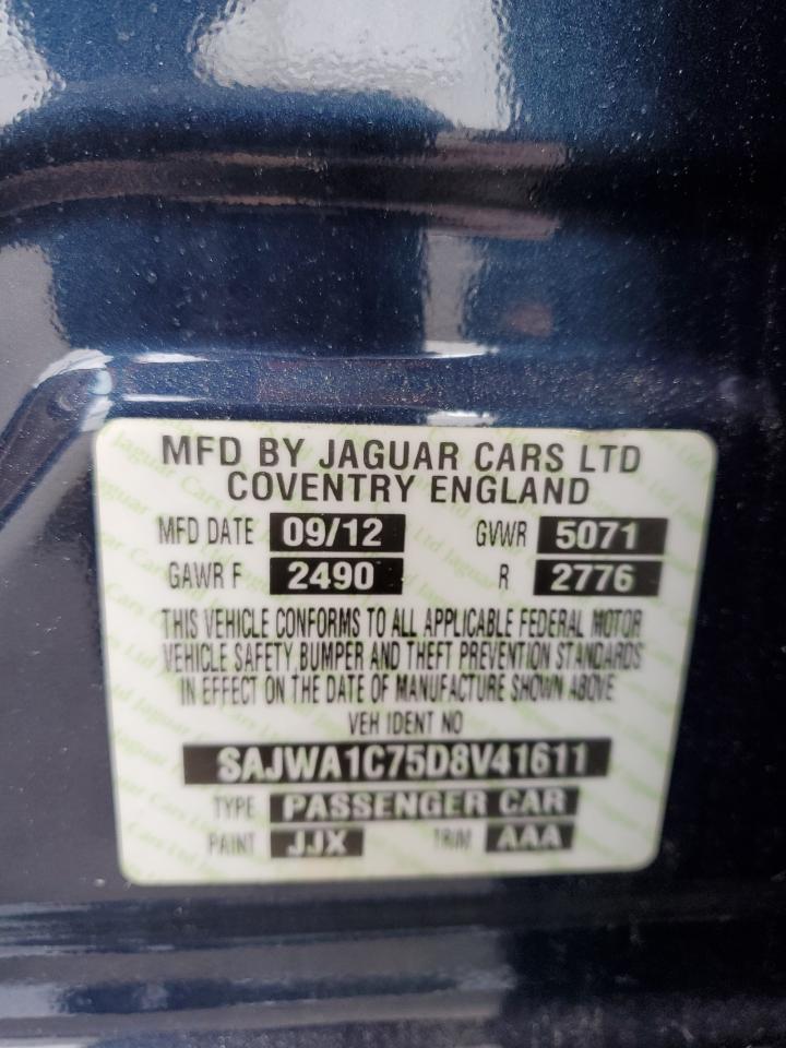 2013 Jaguar Xj VIN: SAJWA1C75D8V41611 Lot: 93038545
