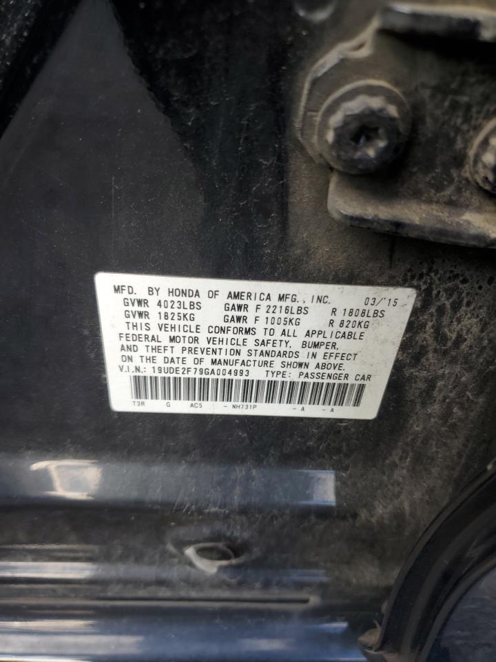 2016 Acura Ilx Premium VIN: 19UDE2F79GA004993 Lot: 91593555