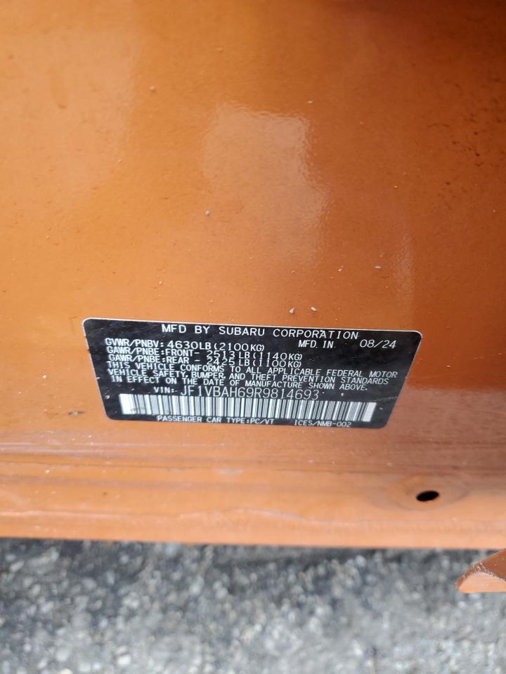 2024 Subaru Wrx Premium VIN: JF1VBAH69R9814693 Lot: 93484895