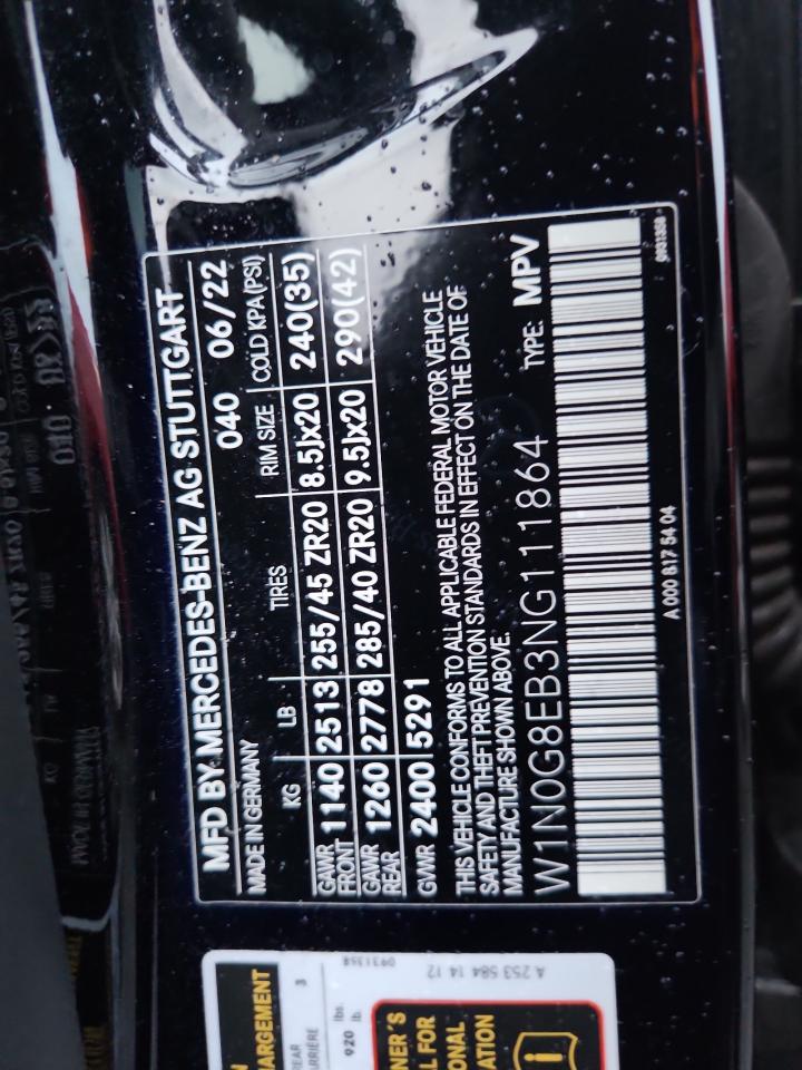 2022 Mercedes-Benz Glc 300 4Matic VIN: W1N0G8EB3NG111864 Lot: 89833175