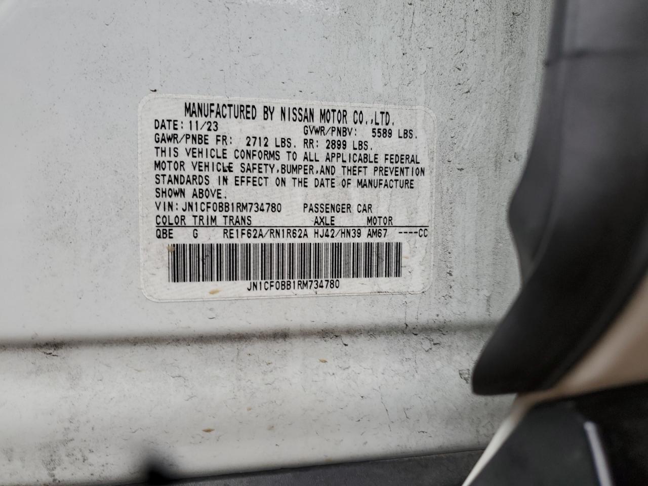 2024 Nissan Ariya Engage VIN: JN1CF0BB1RM734780 Lot: 93486045