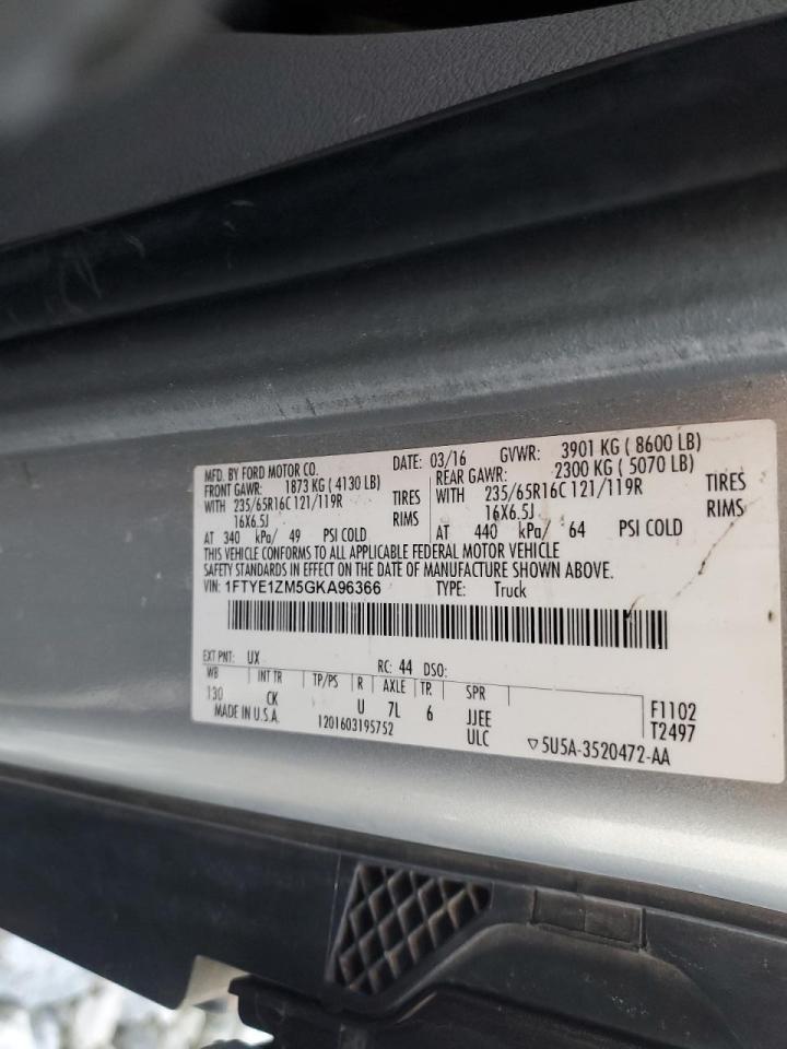 2016 Ford Transit 150 Delivery Van VIN: 1FTYE1ZM5GKA96366 Lot: 90905465