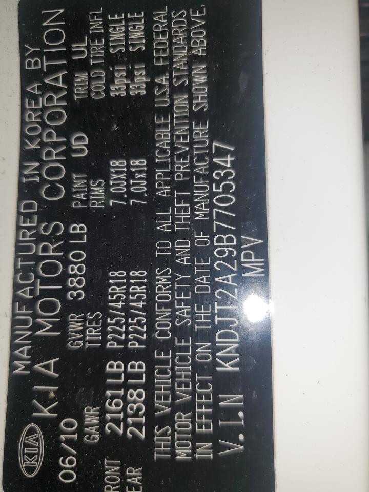 2011 Kia Soul + VIN: 705347 Lot: 92762475