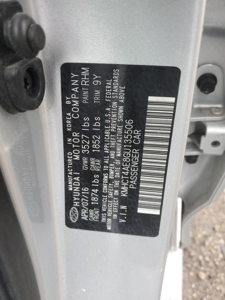 2016 Hyundai Accent Se VIN: KMHCT4AE8GU135506 Lot: 94248125