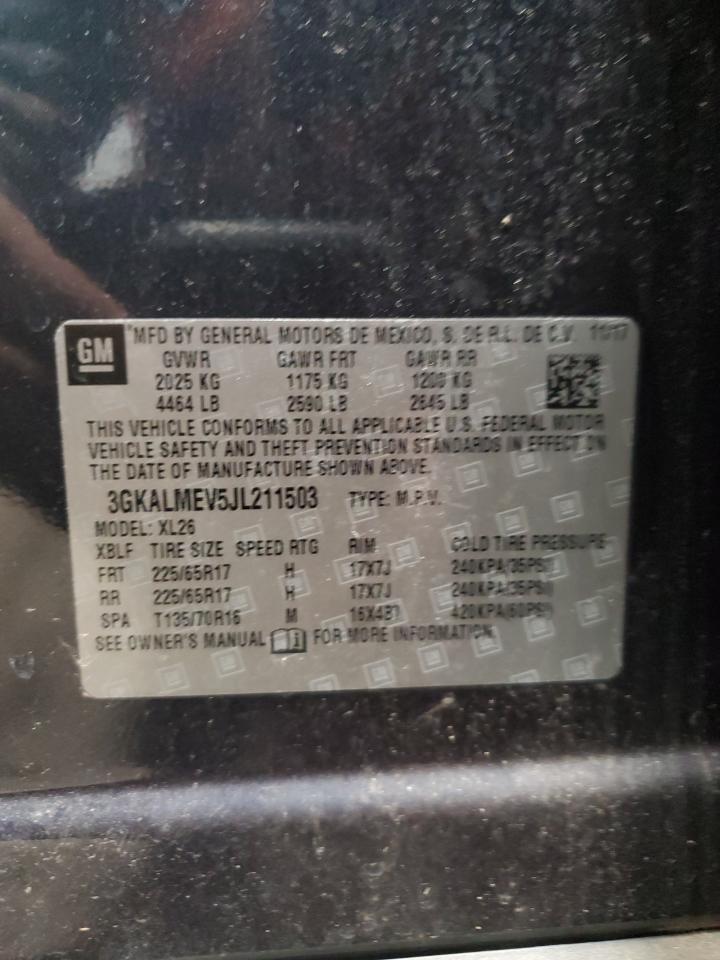 2018 GMC Terrain Sle VIN: 3GKALMEV5JL211503 Lot: 93186705