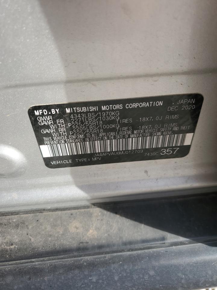 2021 Mitsubishi Outlander Sport Se VIN: JA4APVAU6MU012709 Lot: 91240465